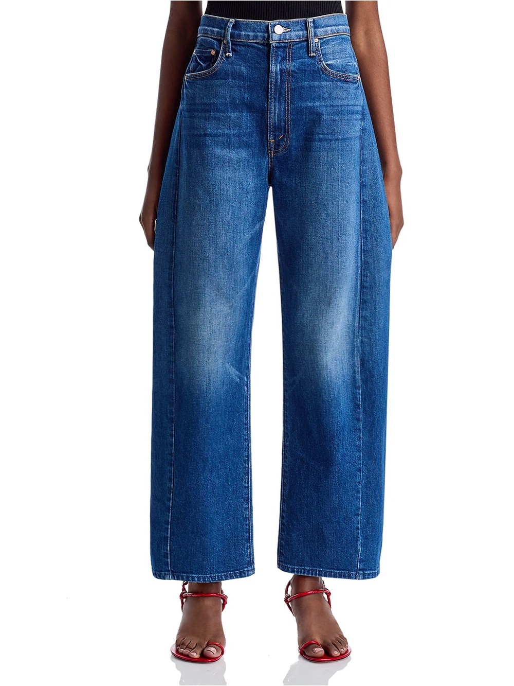 MOTHER SUPERIOR Jeans Half-Pipe Ankle Did You Bring Me Anything? Blue Size 32 - Picture 8 of 15